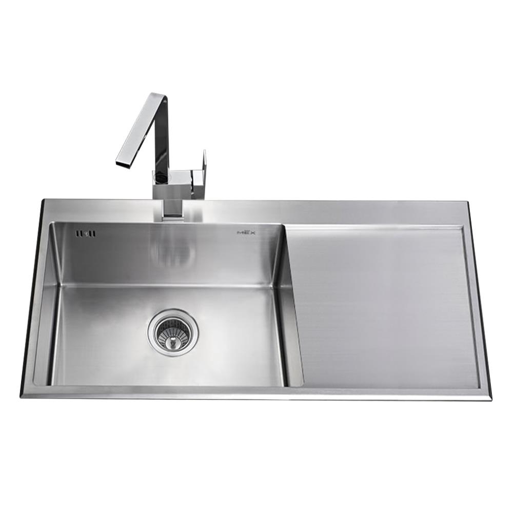 ซิงค์ฝังสแควร์ 1หลุม 1ที่พัก MEX SCD861 สเตนเลส