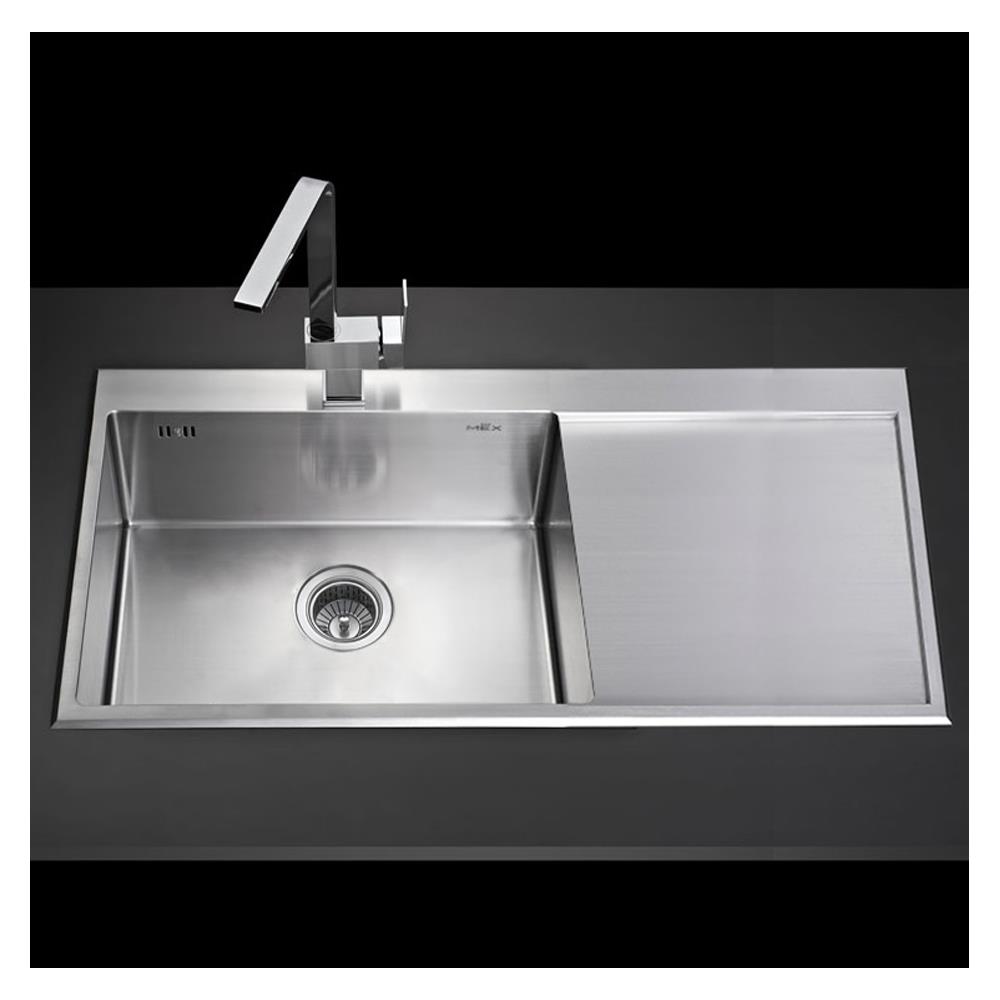 ซิงค์ฝังสแควร์ 1หลุม 1ที่พัก MEX SCD861 สเตนเลส