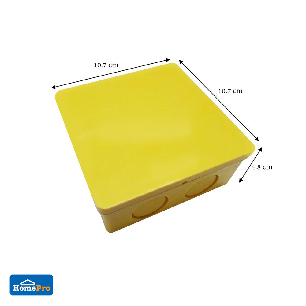 กล่องพักสาย ELECKTA 4X4 นิ้ว สีเหลือง