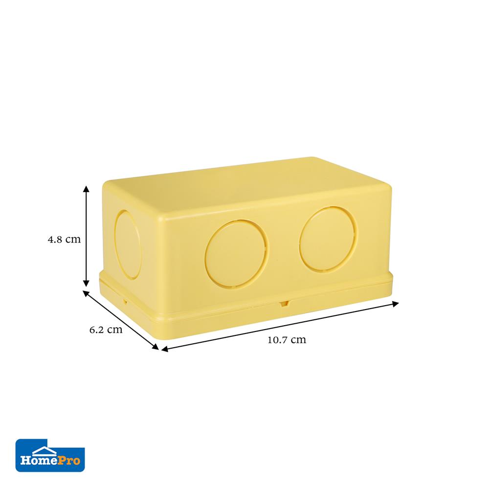 กล่องพักสาย ELECKTA 2X4 นิ้ว สีเหลือง