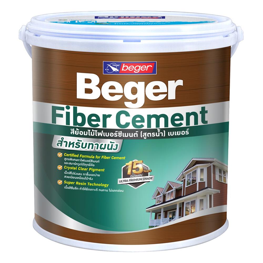 สีทาไม้ฝาไฟเบอร์ซีเมนต์ BEGER OAK เงา 1 แกลลอน