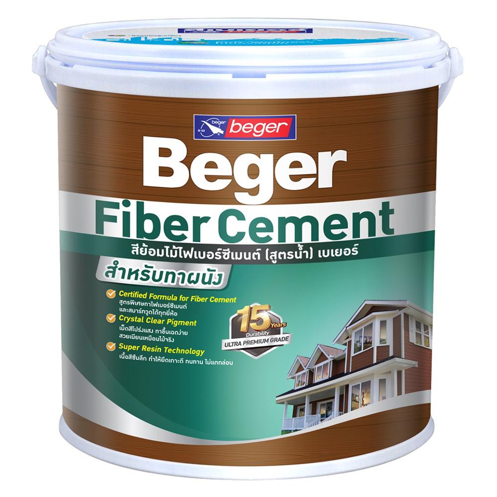 สีรองพื้นไม้ BEGER FIBER CEMENT สีครีม 1 แกลลอน