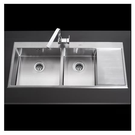 ซิงค์ฝังสแควร์ 2หลุม 1ที่พัก MEX SCD1202 สเตนเลส_1