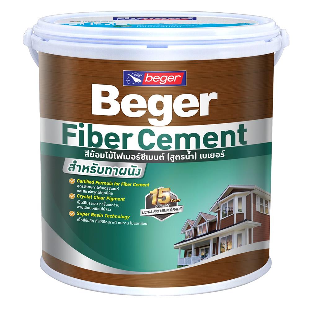 สีทาไม้ฝาไฟเบอร์ซีเมนต์ BEGER REDWOOD ด้าน 1 แกลลอน