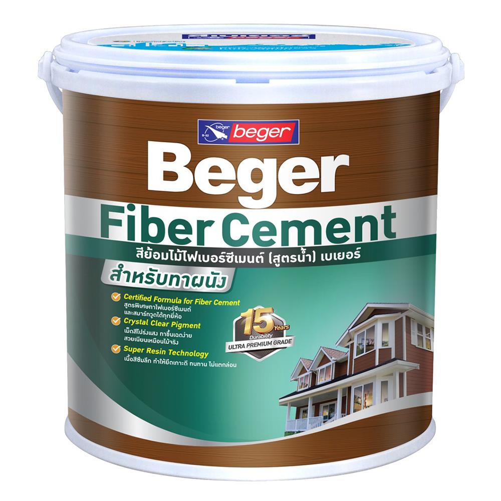สีทาไม้ฝาไฟเบอร์ซีเมนต์ BEGER MAHOGANY เงา 1 แกลลอน