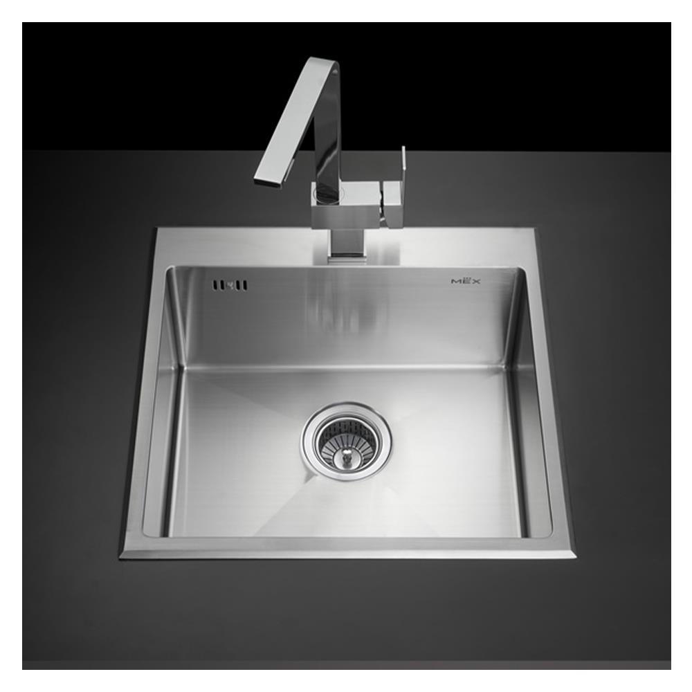 ซิงค์ฝังสแควร์ 1หลุม MEX SC50 สเตนเลส