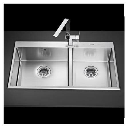 ซิงค์ฝังสแควร์ 2หลุม MEX SC872 สเตนเลส_1