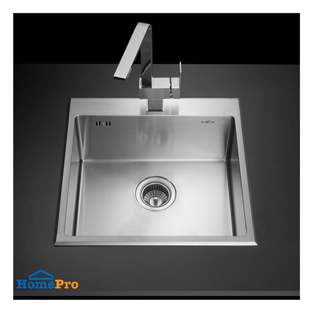ซิงค์ฝังสแควร์ 1 หลุม MEX SC45 สเตนเลส