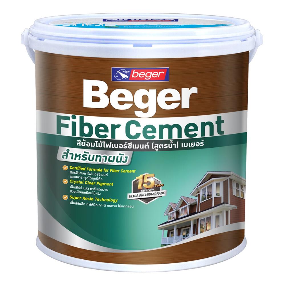 สีทาไม้ฝาไฟเบอร์ซีเมนต์ BEGER MAHOGANY ด้าน 1 แกลลอน