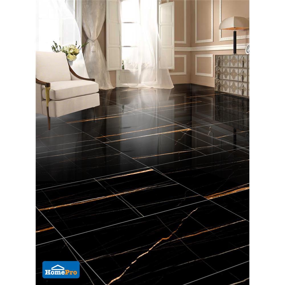 กระเบื้องพื้น 60x120 ซม. ซาฮาร่านัวร์ ดำ-น้ำตาล