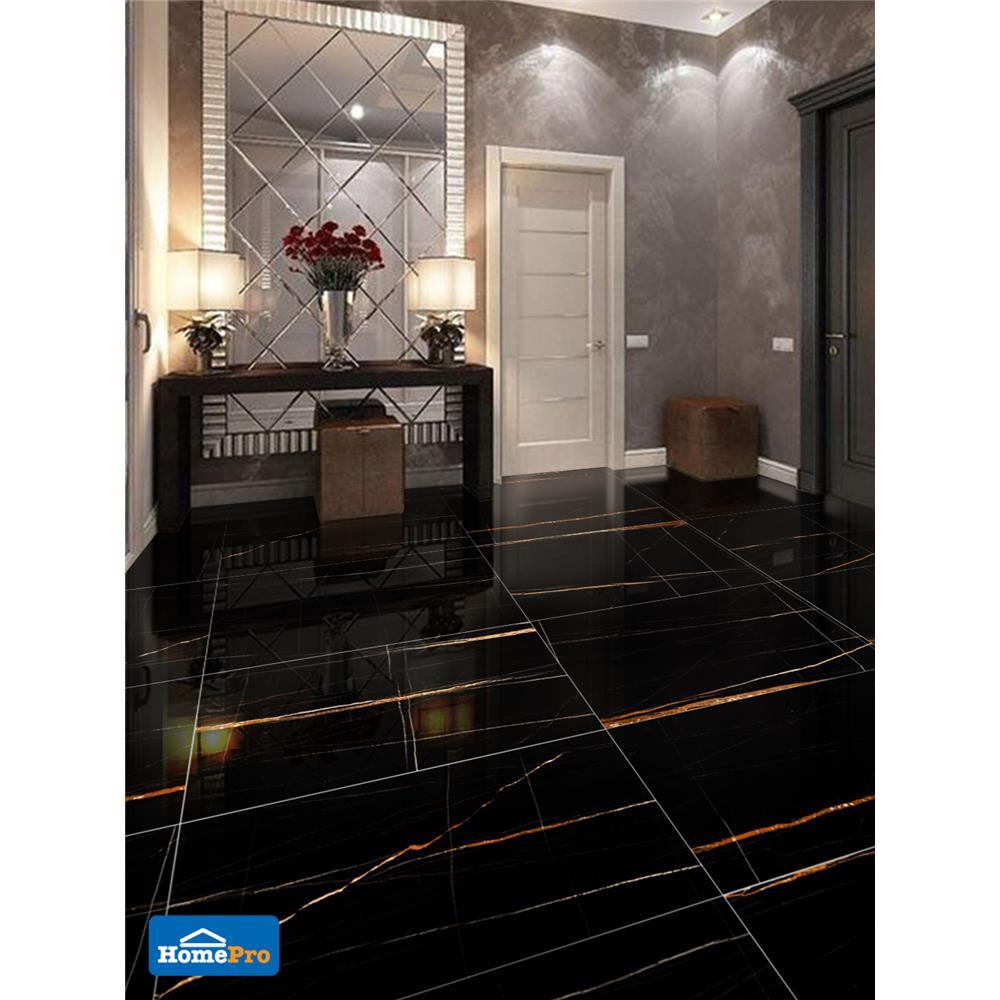 กระเบื้องพื้น 60x120 ซม. ซาฮาร่านัวร์ ดำ-น้ำตาล