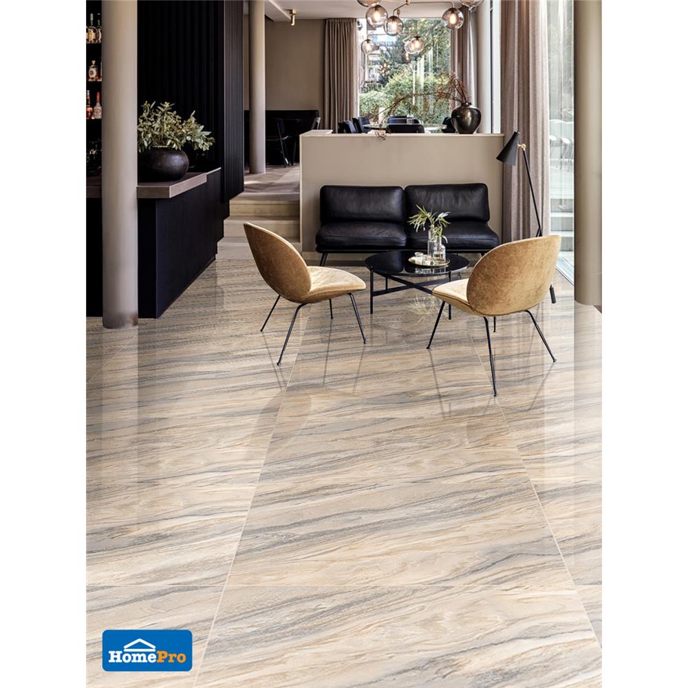 กระเบื้องพื้น 60x120 ซม. ชัยปุระ เบจ-เกรย์ 1.44M2