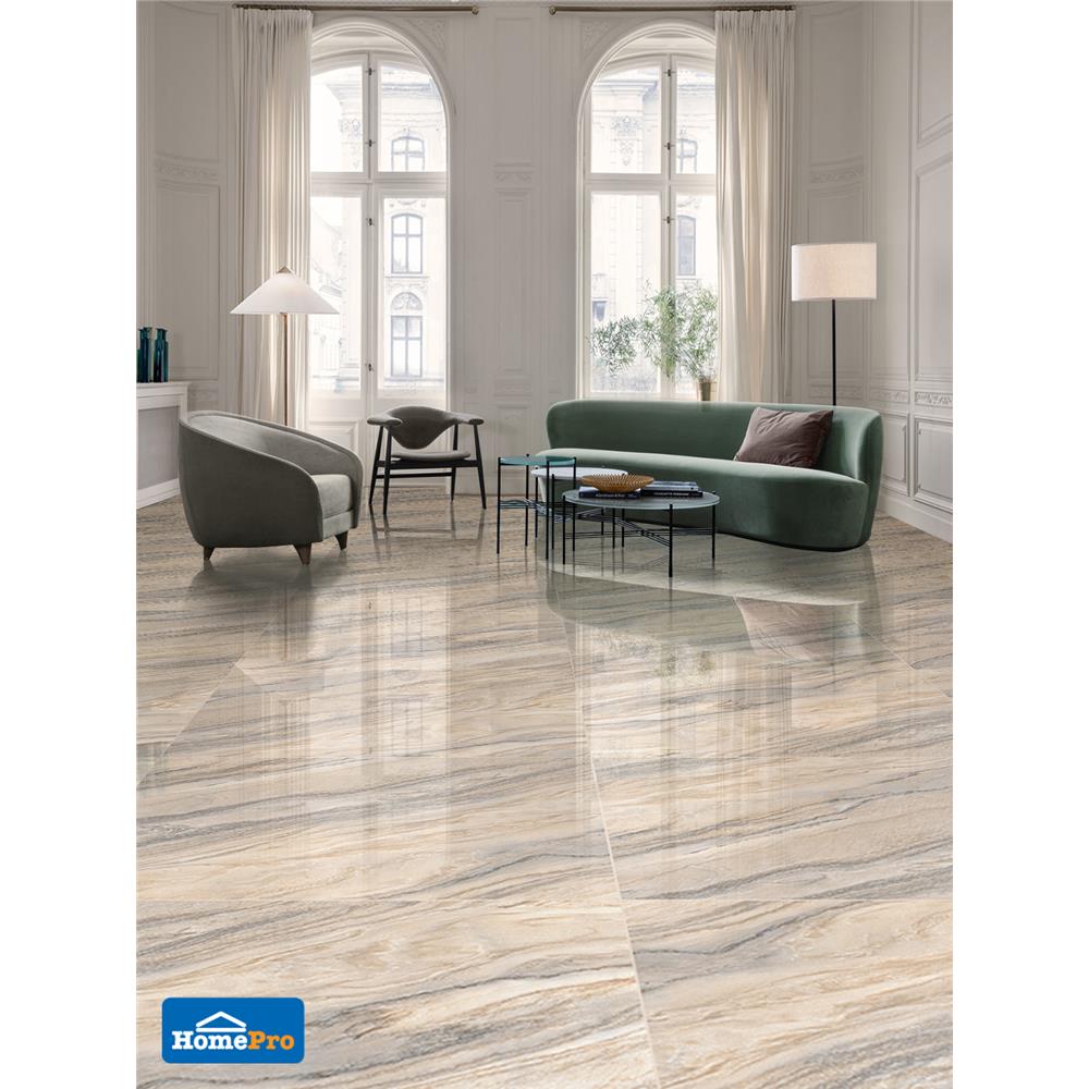 กระเบื้องพื้น 60x120 ซม. ชัยปุระ เบจ-เกรย์ 1.44M2