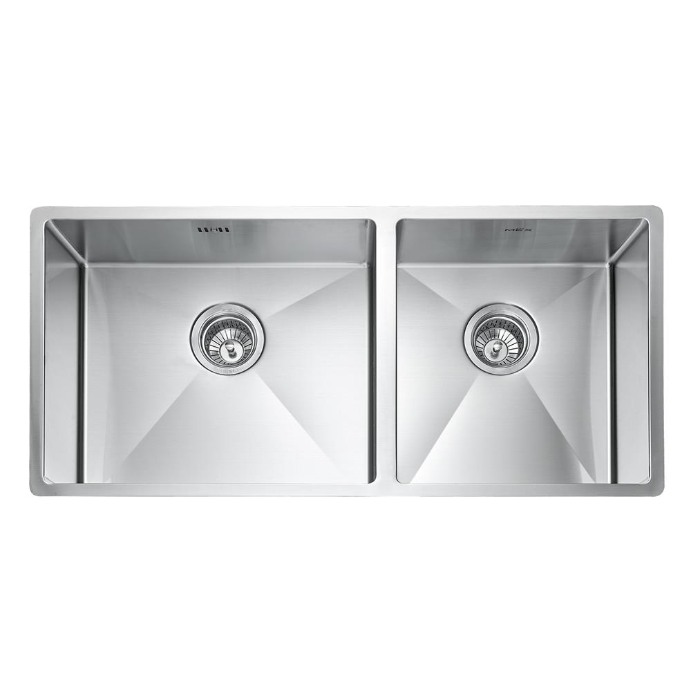 ซิงค์ฝังสแควร์ 2หลุม MEX BSC822 สเตนเลส