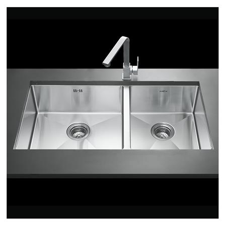 ซิงค์ฝังสแควร์ 2หลุม MEX BSC822 สเตนเลส_1