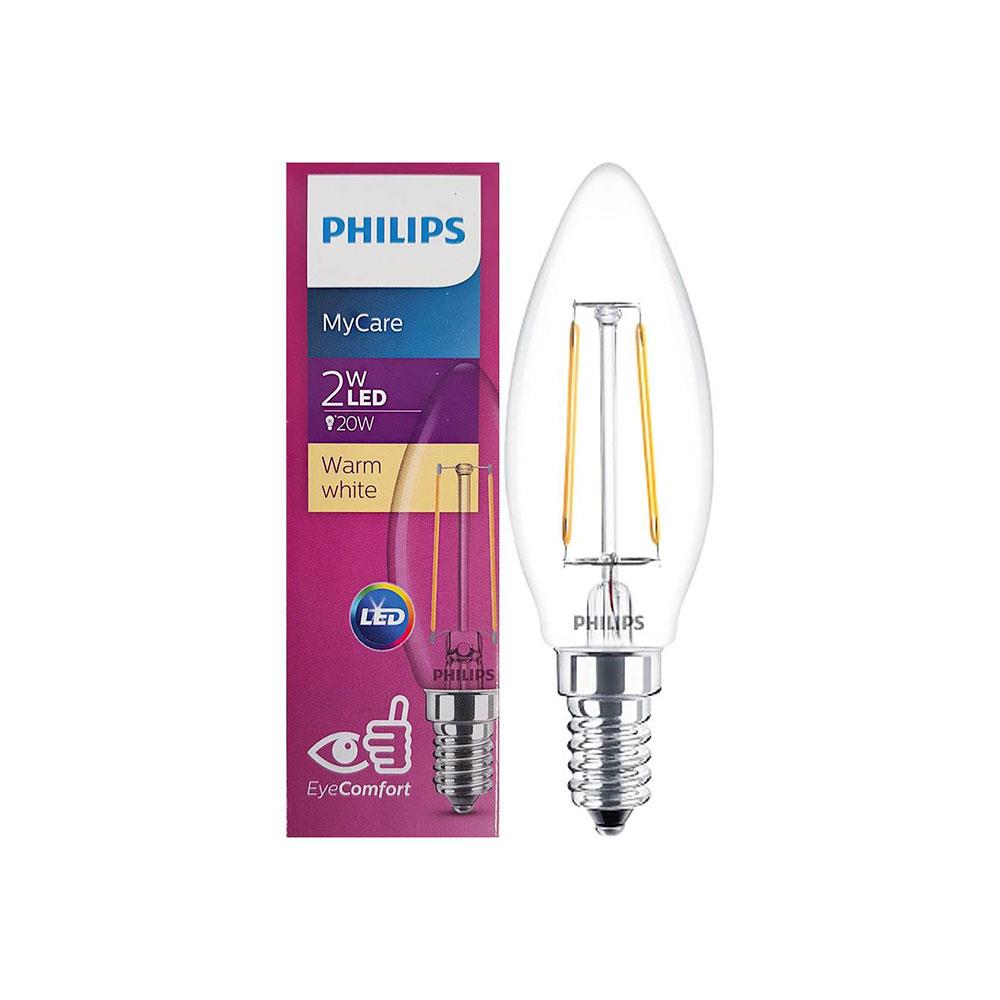 หลอด LED PHILIPS B35 CLASSIC 2 วัตต์ WARMWHITE E14