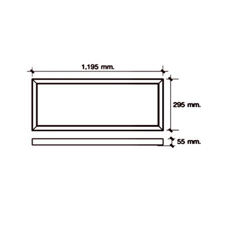 โคมติดลอย LED HI-TEK HFILE3140S 40 วัตต์ 30X120 ซม. DAYLIGHT_4