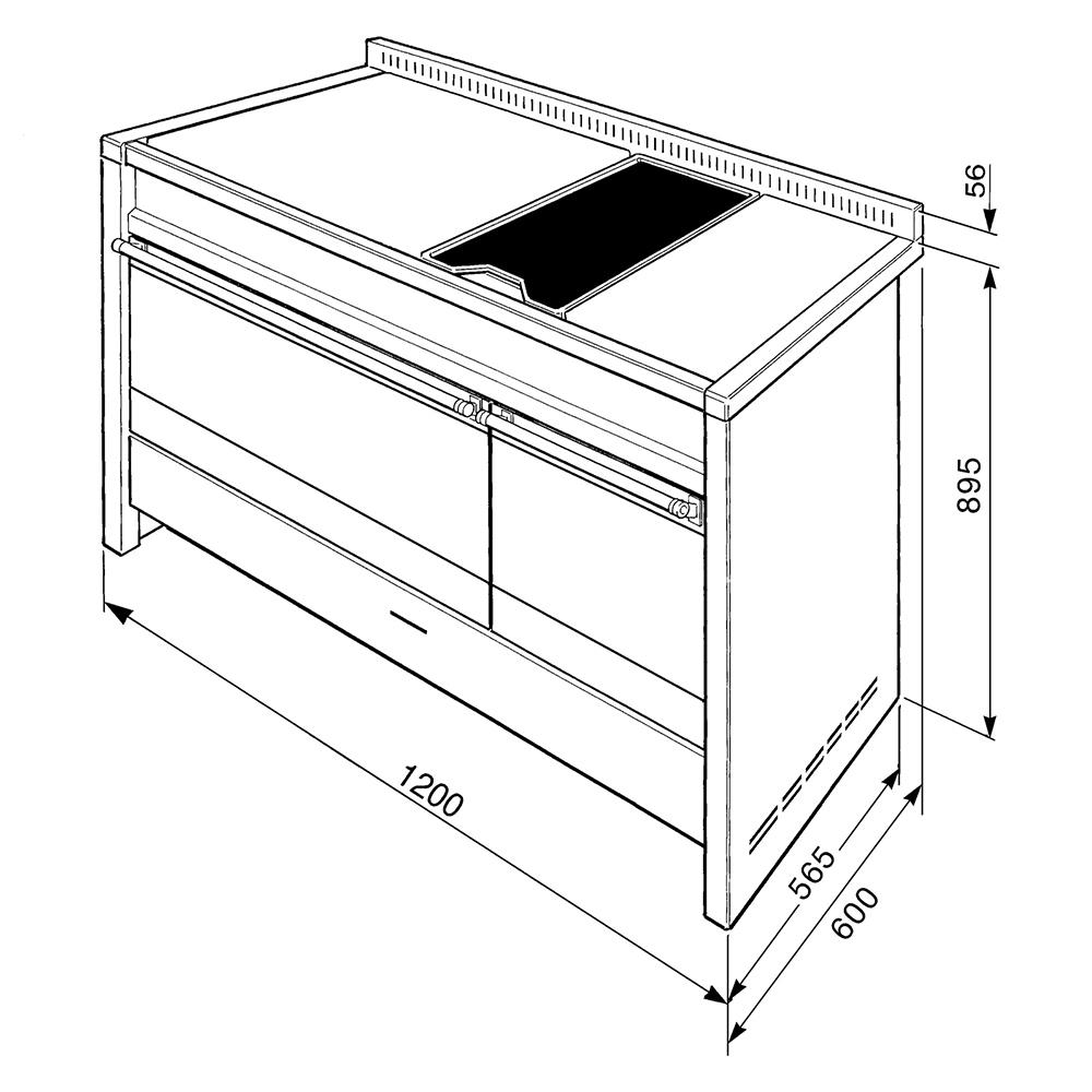 เตาปรุงอาหารผสม SMEG A3-81 120 ซม.