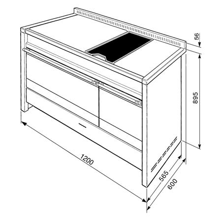 เตาปรุงอาหารผสม SMEG A3-81 120 ซม._4