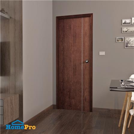 ชุดประตูห้องน้ำ PVC AZLE P4 บานทึบพร้อมวงกบ 70X200 ซม. สีโอ๊ค_3