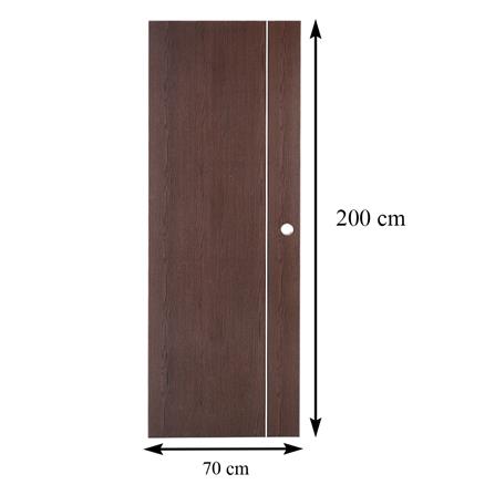 ชุดประตูห้องน้ำ PVC AZLE P4 บานทึบพร้อมวงกบ 70X200 ซม. สีโอ๊ค_5