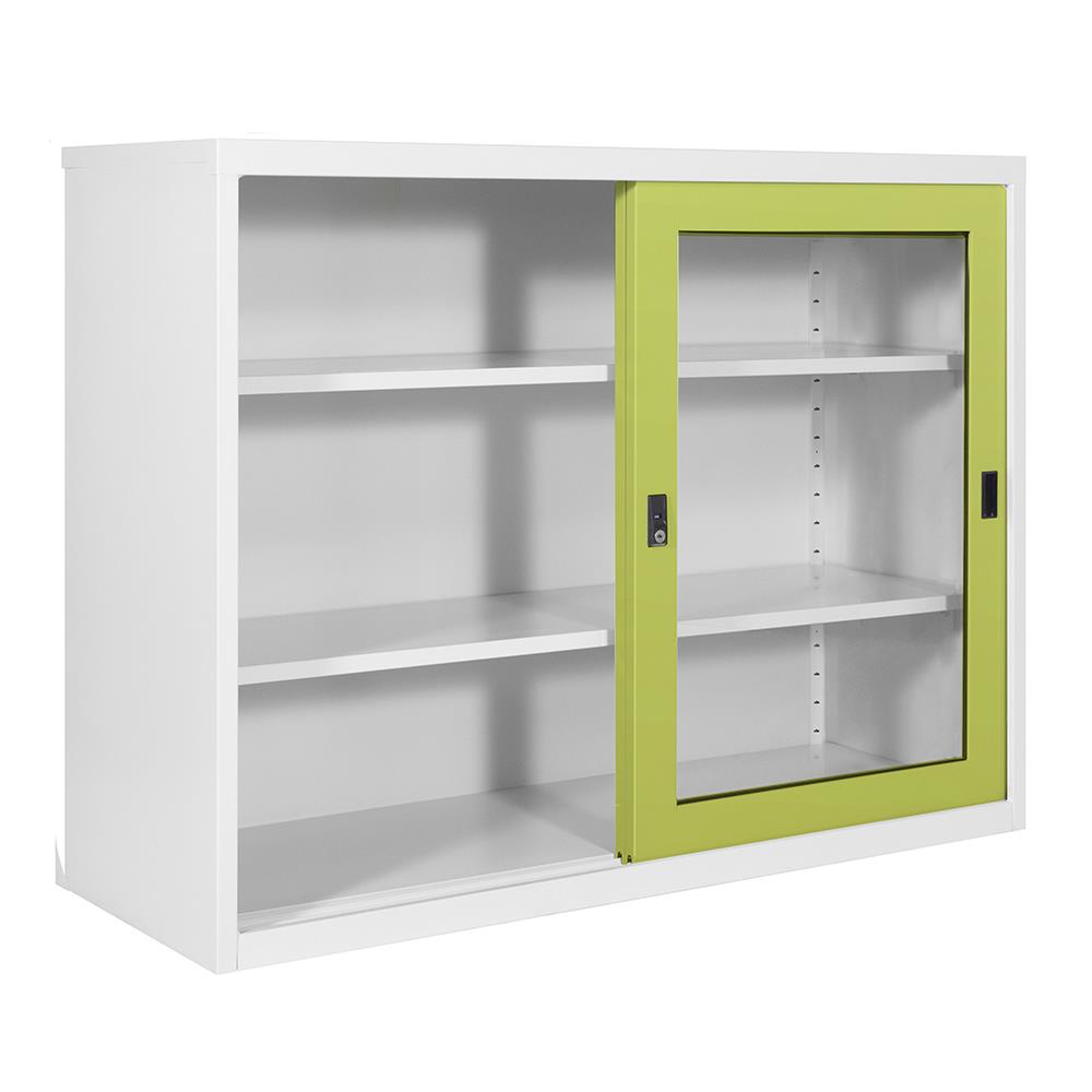 ตู้บานเลื่อนกระจก KIOSK KGD-4 4 ฟุต สีเขียว