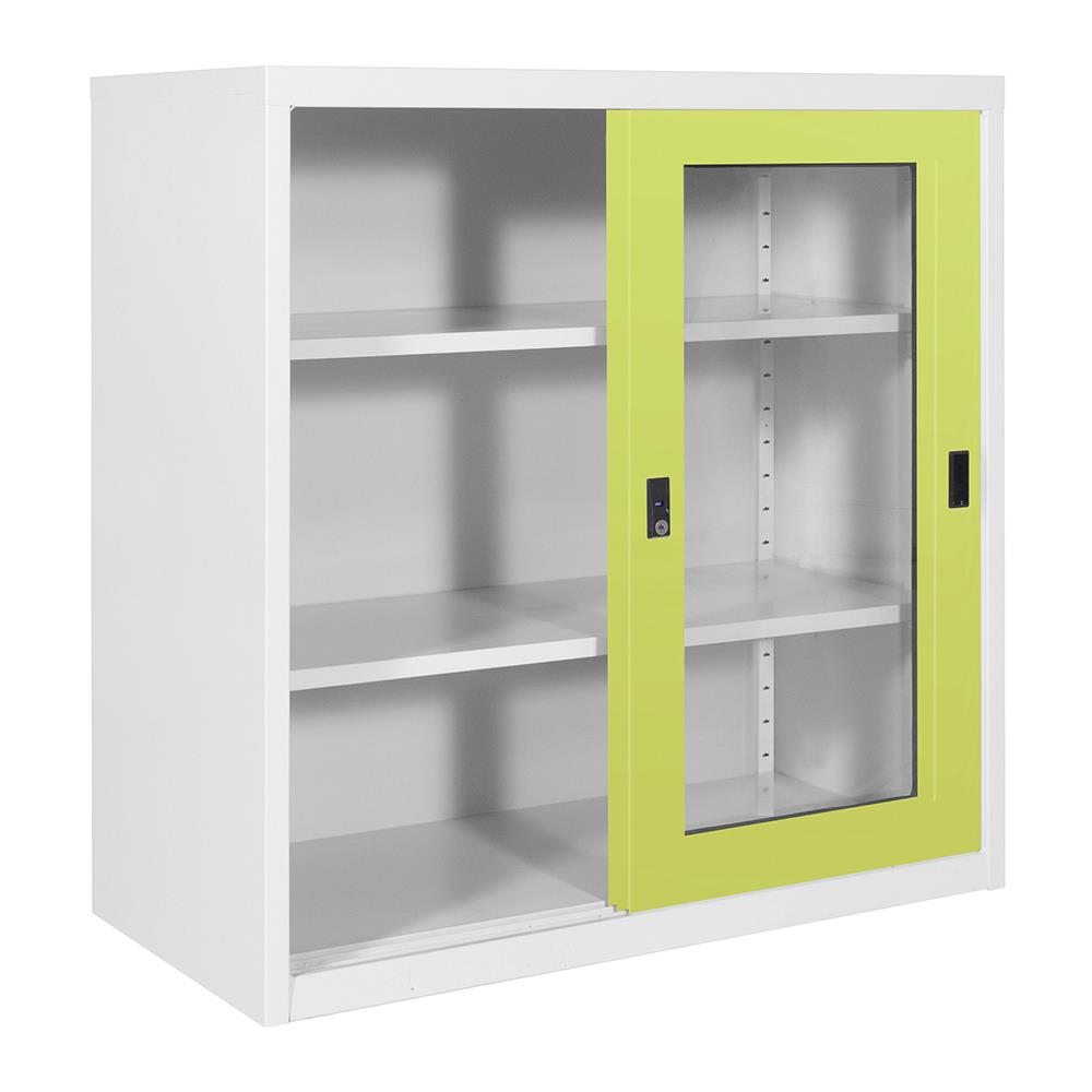 ตู้บานเลื่อนกระจก KOL KGD-3 สีเขียว