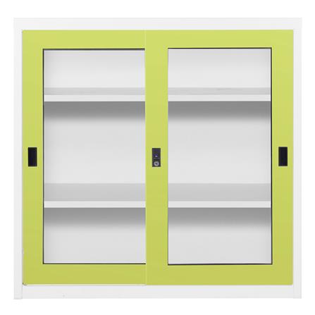 ตู้บานเลื่อนกระจก KOL KGD-3 สีเขียว_0