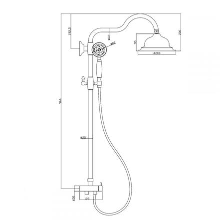 ชุดฝักบัว RAIN SHOWER RASLAND RA MS3312 สีทอง_5