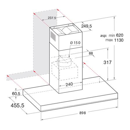 เครื่องดูดควันกระโจม ARISTON AHBS9.7FLTIX 90 ซม._3