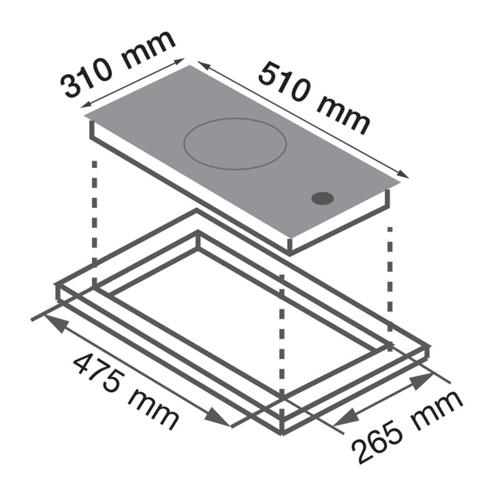 เตาฝังแก๊ส AXIA ROSEE31-1G 31 ซม.