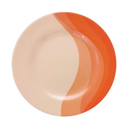 จานตื้นเมลามีน 6.5 นิ้ว SUPERWARE ORANGE DUNE สีครีม-ส้ม_0
