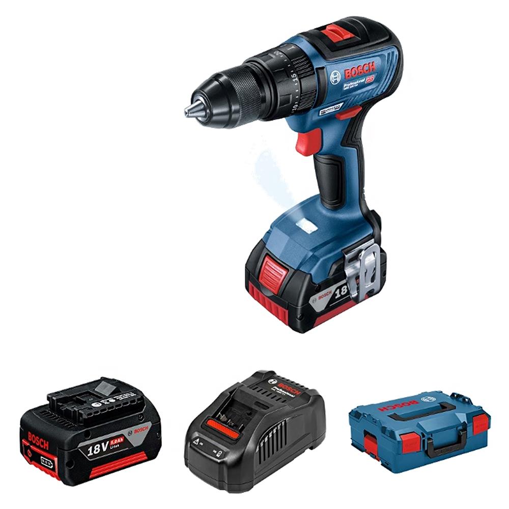สว่านไร้สาย (พร้อมแบตเตอรี่) BOSCH GSB18V-50 18 โวลต์