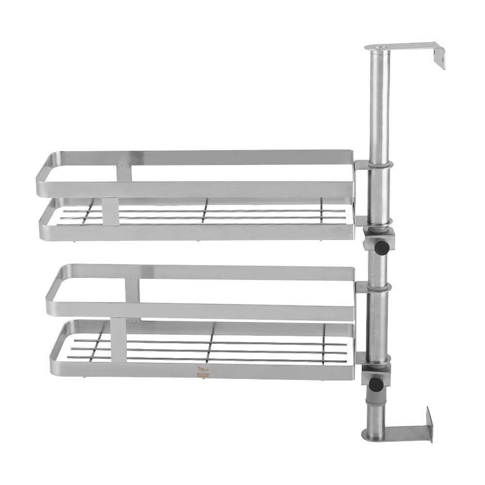 ชั้นวางในครัวสเตนเลสปรับหมุนได้2ชั้นTiny