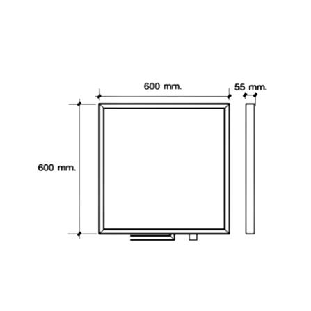 โคมติดลอย LED HI-TEK HFILE6640S 40 วัตต์ 60X60 ซม. DAYLIGHT_4