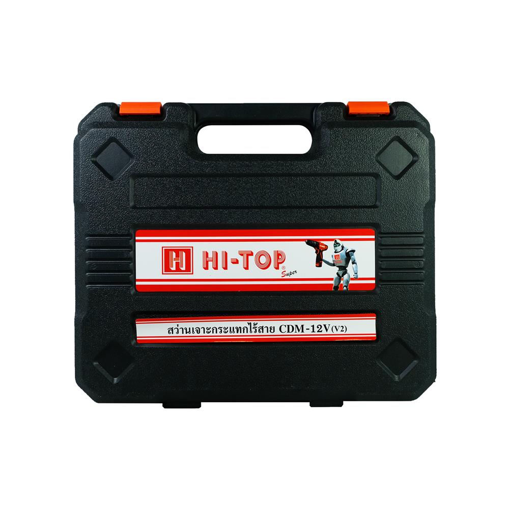 สว่านกระแทกไร้สาย (พร้อมแบตเตอรี่และแท่นชาร์จ) HI-TOP CDM 12 โวลต์