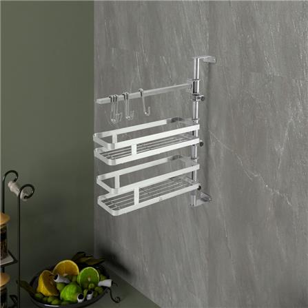 ชั้นวางสเตนเลสหมุนได้2ชั้น+ราวแขวน Tiny_5