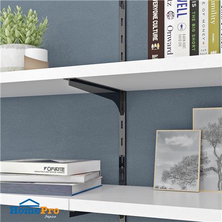 แขนรับชั้นเหล็กคู่ STAKCO FLEXI 30 ซม. สีดำ_2