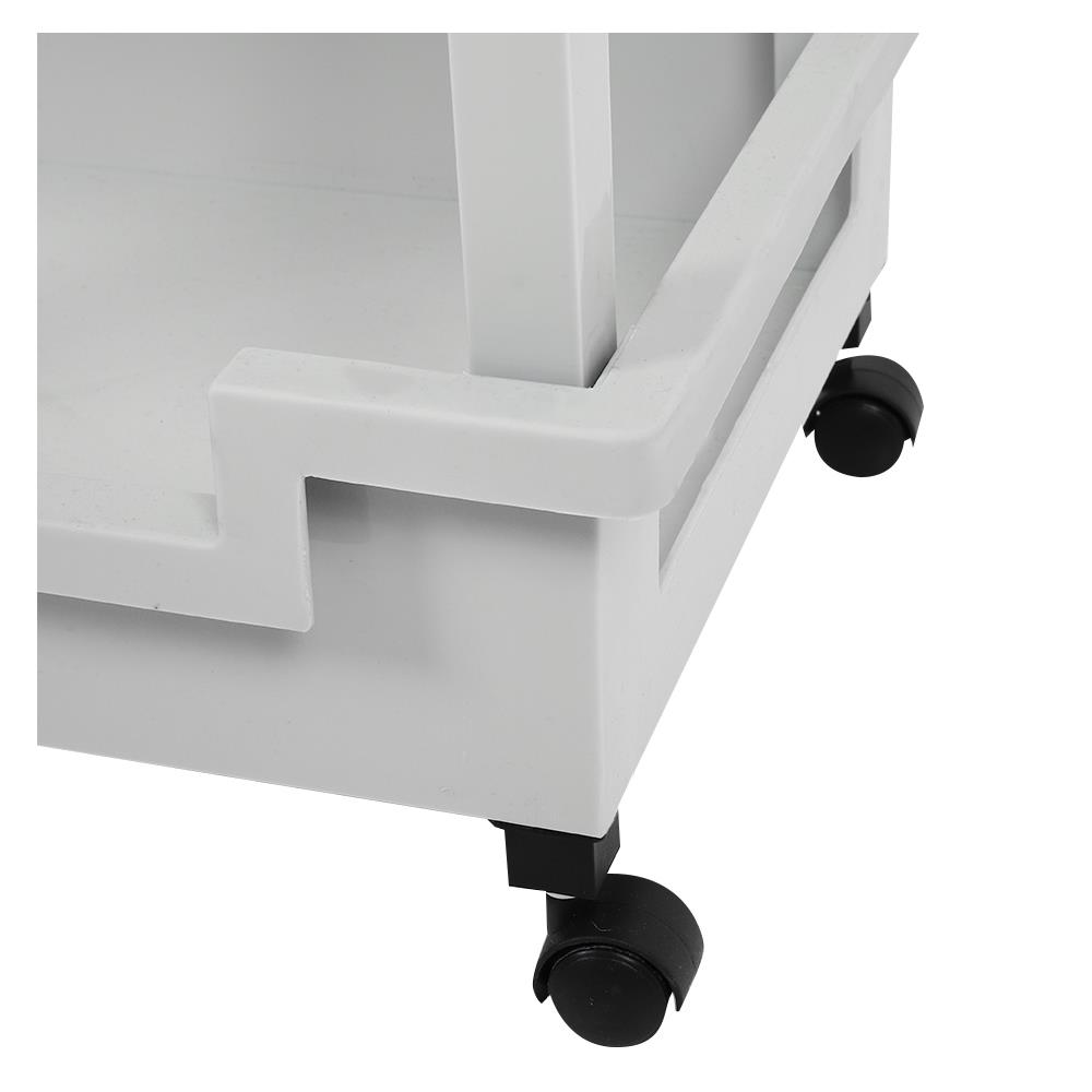 ชั้นวาง 3 ชั้น มีล้อ STACKO SHELFY 48x36x85 ซม. สีเทา