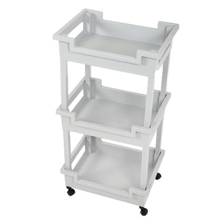 ชั้นวาง 3 ชั้น มีล้อ STACKO SHELFY 48x36x85 ซม. สีเทา_0