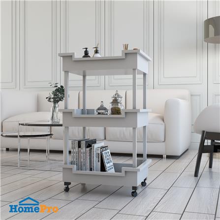 ชั้นวาง 3 ชั้น มีล้อ STACKO SHELFY 48x36x85 ซม. สีเทา_5