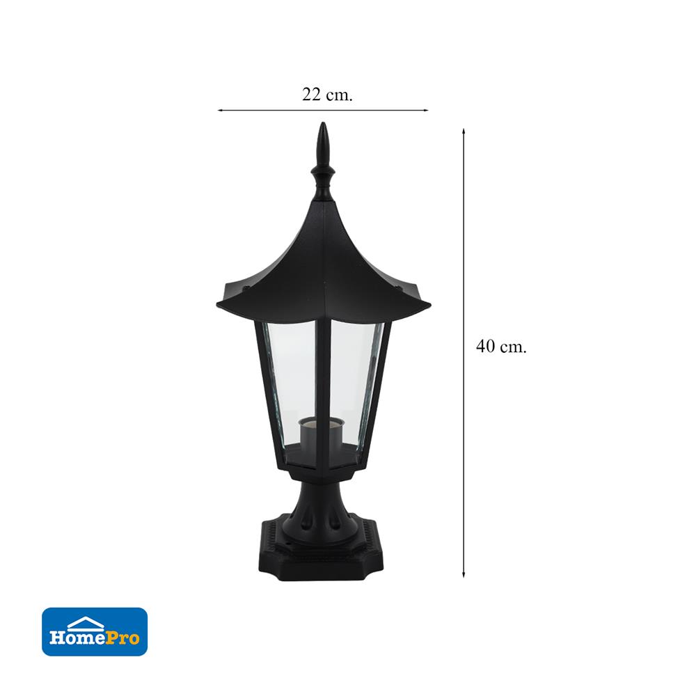 ไฟหัวเสา ELEKTRA HK-K2010 สีดำ