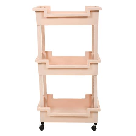 ชั้นวางของ 3 ชั้น มีล้อ STACKO SHELFY 48x36x85 ซม. สีเบจ_1