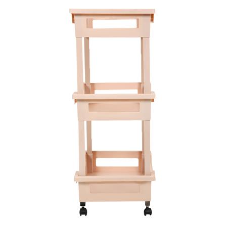 ชั้นวางของ 3 ชั้น มีล้อ STACKO SHELFY 48x36x85 ซม. สีเบจ_2