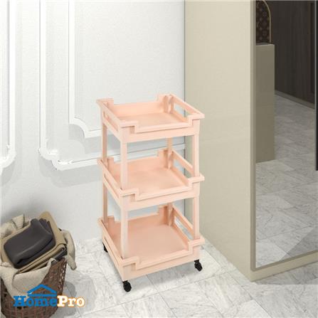 ชั้นวางของ 3 ชั้น มีล้อ STACKO SHELFY 48x36x85 ซม. สีเบจ_4