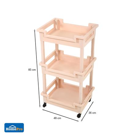 ชั้นวางของ 3 ชั้น มีล้อ STACKO SHELFY 48x36x85 ซม. สีเบจ_6