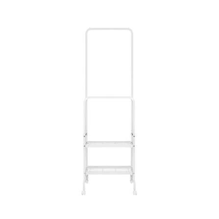 ราวแขวนผ้าพร้อมชั้นวางของ 2 ชั้น PLIM สีขาว_2