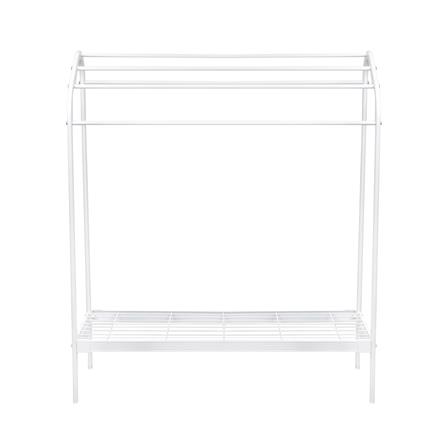 ราวพาดผ้า 5 เส้น มีชั้นวางของ PLIM สีขาว_1