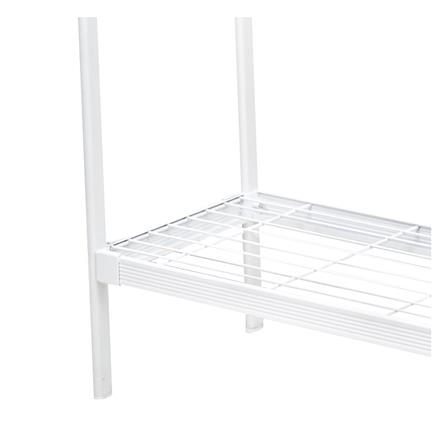 ราวพาดผ้า 5 เส้น มีชั้นวางของ PLIM สีขาว_2