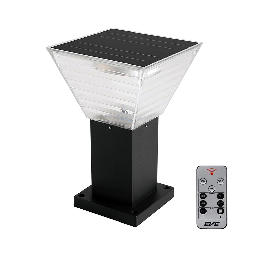 ไฟหัวเสา SOLAR EVE 589230 5 วัตต์ สีดำ